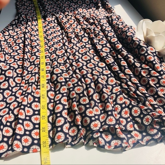 Maison Jules Printed Pleaded Buttons Down Dress S - Picture 14 of 16